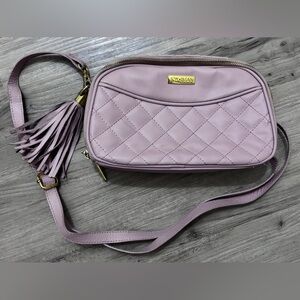Joy & Iman Light Pink Quilted Crossbody Bag